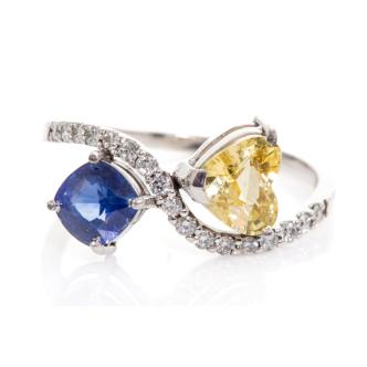 1.48ct Unheated Sapphire & Diamond Ring