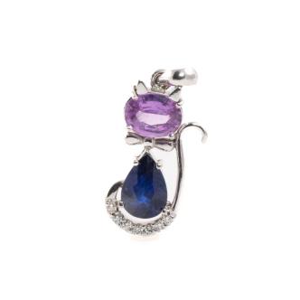 Unheated Ceylon Sapphire Pendant