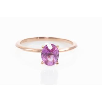 0.60ct Unheated Ceylon Padparadscha Ring