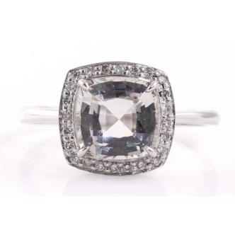 1.85ct Topaz an Diamond Ring