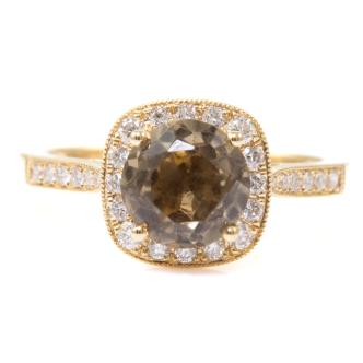 1.87ct Quartz and Diamond Ring