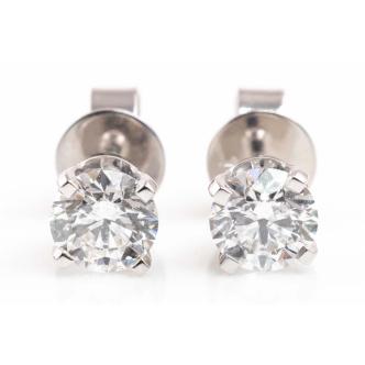 0.80ct Diamond Stud Earrings GIA D SI1