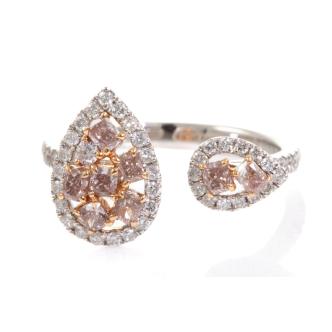Pink & White Diamond Ring