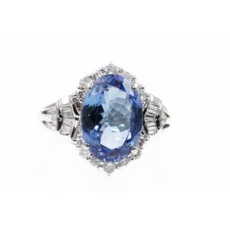 4.72ct Tanzanite and Diamond Ring