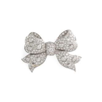 Diamond Bow Designed Brooch