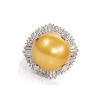 14.1mm Pearl & Diamond Ring