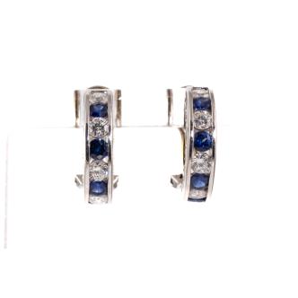 Sapphire and Diamond Earrings