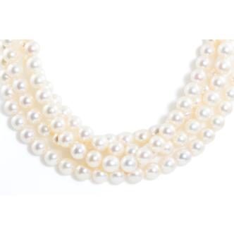 Pearl Choker Necklace, 8.5-4.5mm
