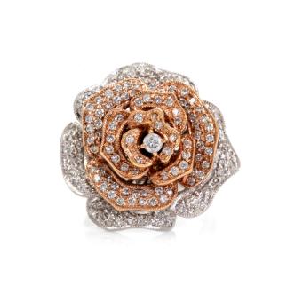 1.13ct Diamond Flower Design Dress Ring