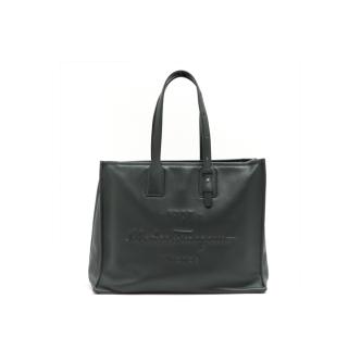 Ferragamo Black Embossed Leather Tote