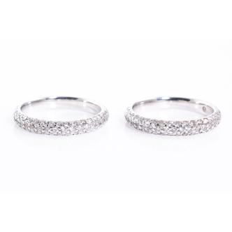 Set of Two Diamond Band Rings