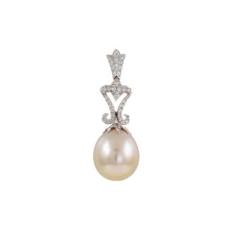 13.8mm South Sea Pearl & Diamond Pendant