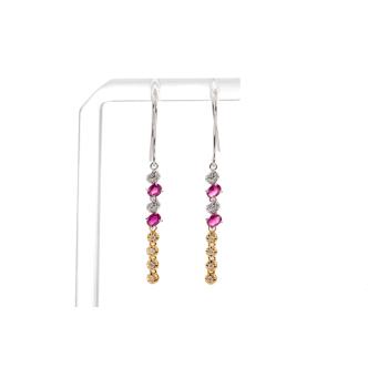 0.60ct Ruby and Diamond Earrings
