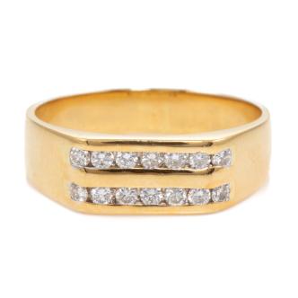 0.56ct Diamond Mens Ring 18ct gold 9.1g