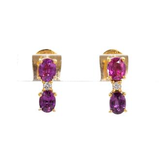 Unheated Ceylon Sapphire Earrings