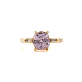 Unheated Sapphire and Diamond Ring