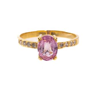 Unheated Padparadscha Sapphire Ring
