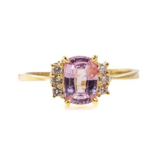 Unheated Padparadscha Sapphire Ring