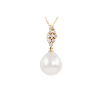 13.9mm South Sea Pearl & Diamond Pendant