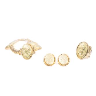 18ct Yellow Gold Cameo Set
