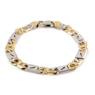 9ct Gold Two-Tone Bracelet 24.2g