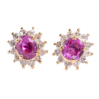 Sapphire and Diamond Earrings