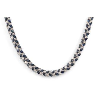 15.34ct Sapphire and Diamond Necklace