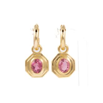 Pink Tourmaline Detachable Earrings