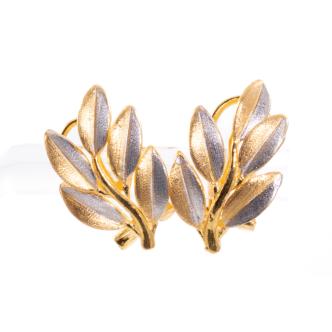 22ct Gold Leaf Design Earrings