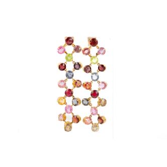 Mixed Gemstone Chandelier Earrings
