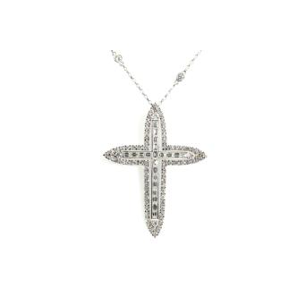 3.98ct Diamond Cross Pendant