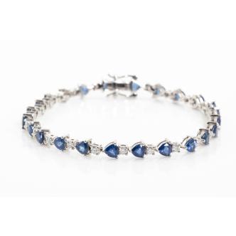 6.74cts Sapphire and Diamond Bracelet