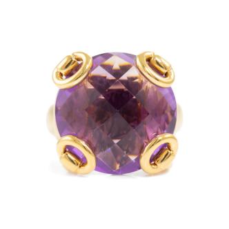 Gucci Horsebit Amethyst Ring