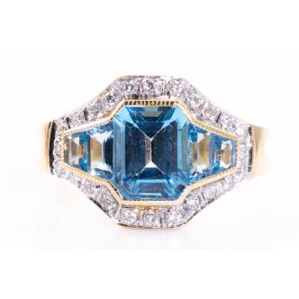 2.50ct Topaz and Diamond Ring