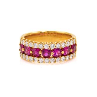 1.31ct Ruby and Diamond Ring