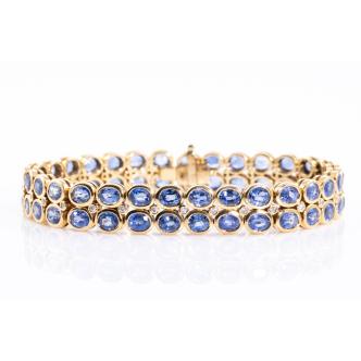 23.22ct Sapphire and Diamond Bracelet