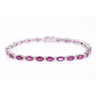 6.50ct Ruby and Diamond Bracelet