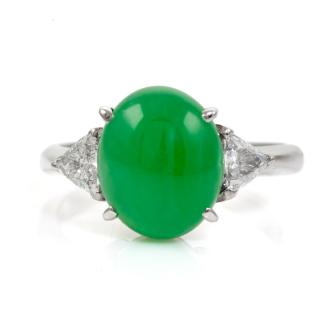 4.53ct Jade & Diamond Ring