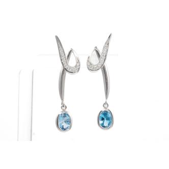 2.27ct Topaz and Diamond Earrings