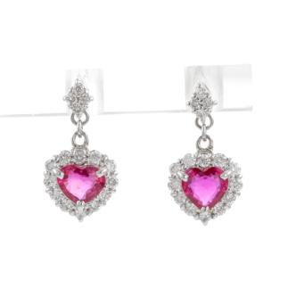 1.35ct Ruby and Diamond Earrings