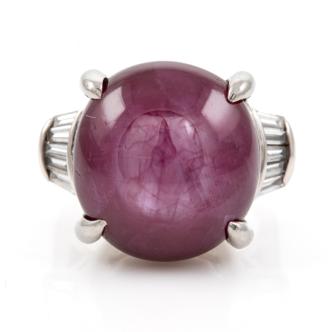 23.18ct Star Ruby & Diamond Ring