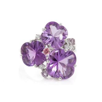 Amethyst & Diamond Ring