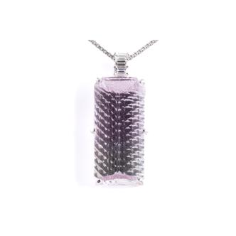 57.87ct Kunzite & Diamond Pendant