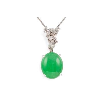 8.35ct Jadeite Diamond Pendant