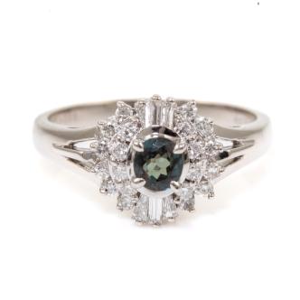 0.39ct Alexandrite and Diamond Ring