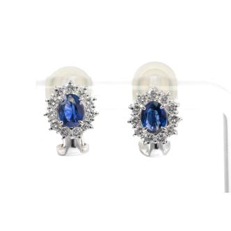1.18ct Sapphire and Diamond Earrings