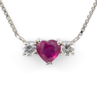 0.60ct Ruby and Diamond Necklace