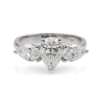 2.06ct Diamond Trilogy Ring GIA E VS1
