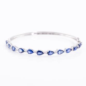 Sapphire and Diamond Bangle