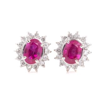 Ruby and Diamond Earrings